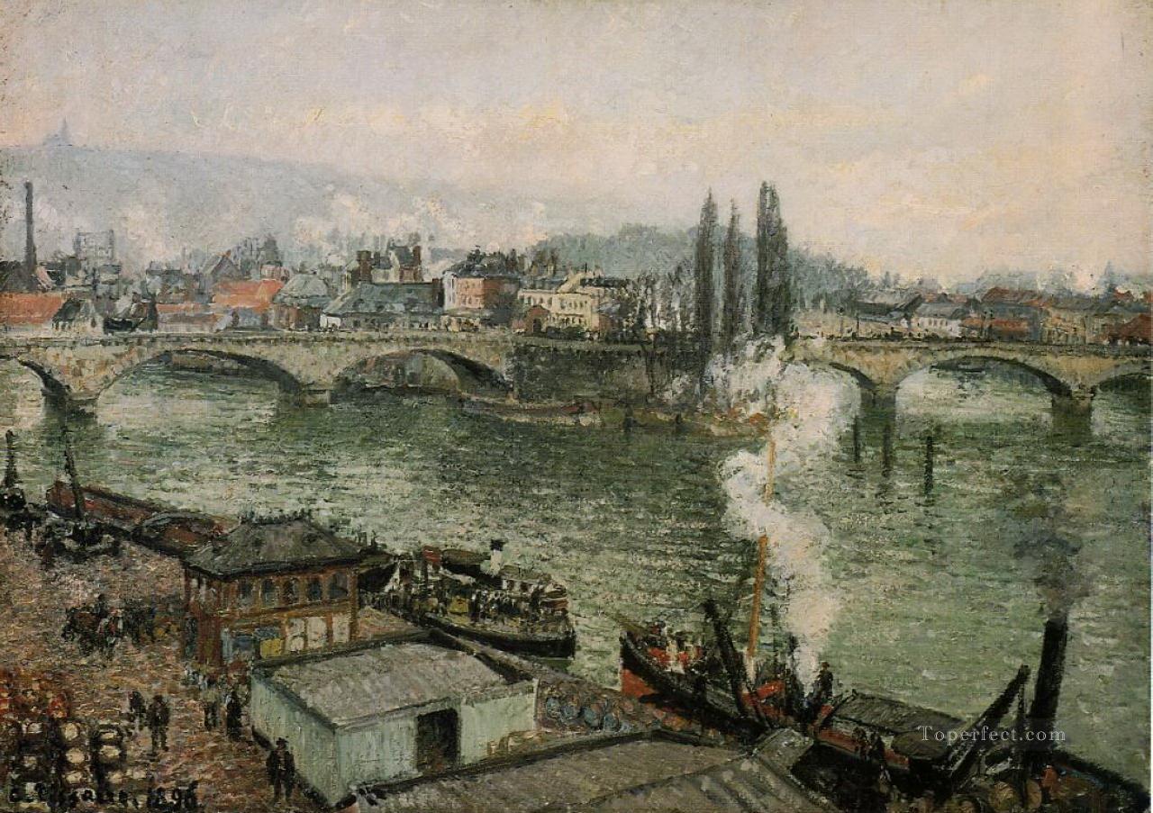 El puente Corneille Rouen clima gris 1896 Camille Pissarro Pintura al óleo